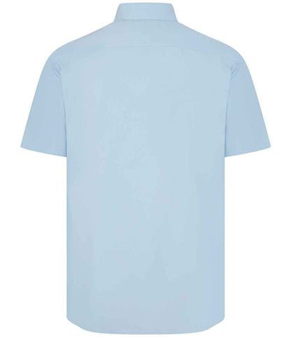 Henbury Short Sleeved Cotton Feel Coolplus® Shirt