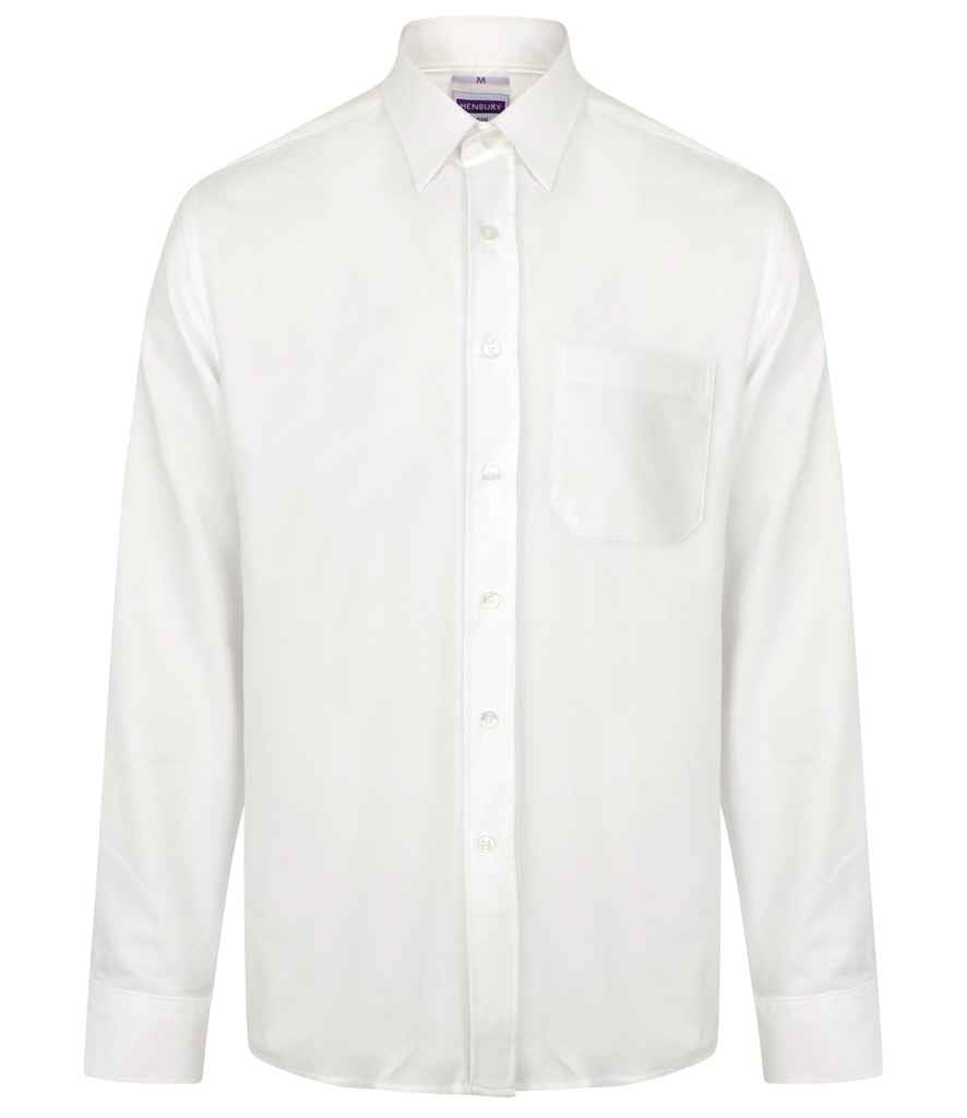 Henbury Long Sleeve Wicking Shirt in White