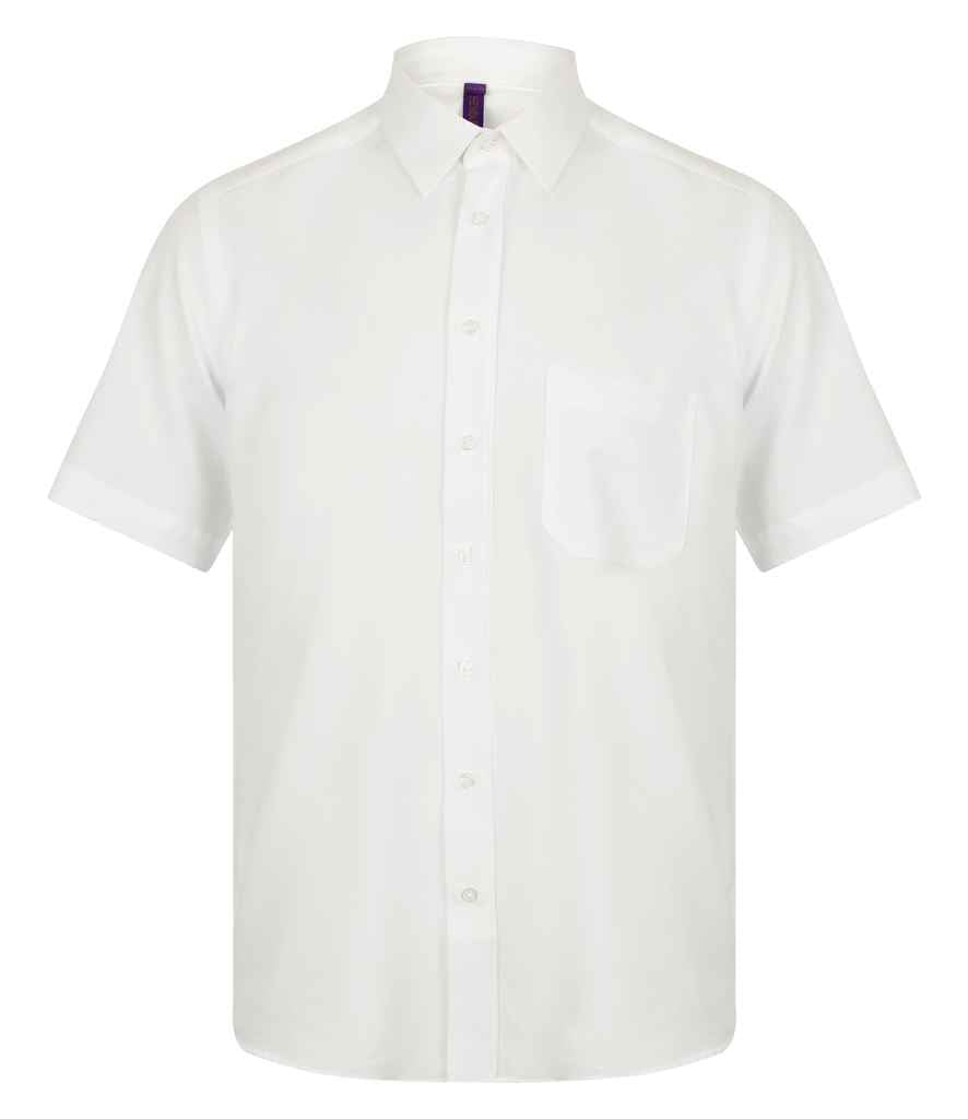 Henbury Henbury Short Sleeve Wicking Shirt White