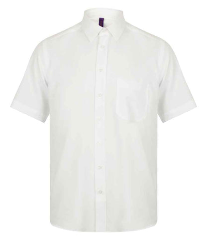 Henbury Henbury Short Sleeve Wicking Shirt White