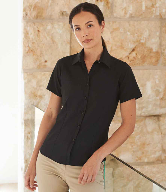 Henbury Henbury Ladies Short Sleeve Wicking Shirt