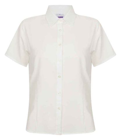 Henbury Henbury Ladies Short Sleeve Wicking Shirt White