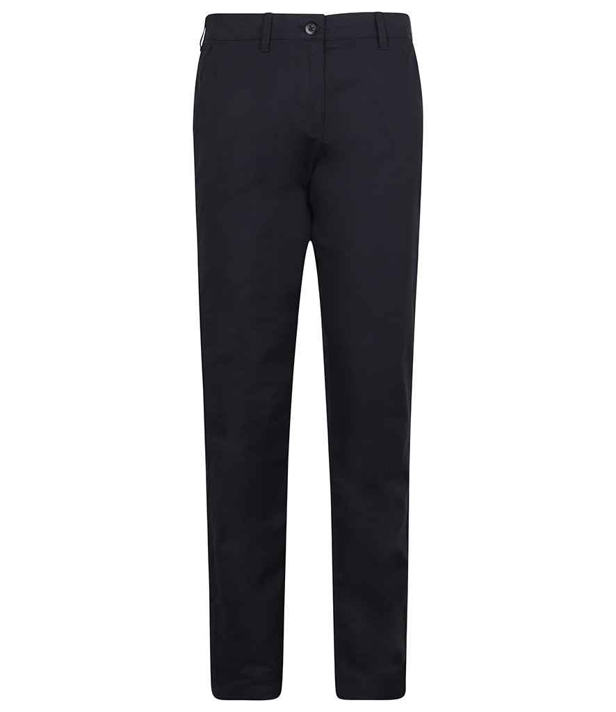 Henbury Ladies Stretch Chino Trousers in Navy