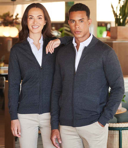 Henbury Unisex Zip Through Cardigan - model image