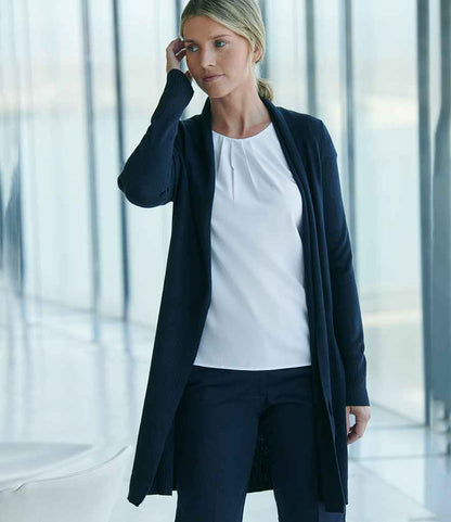 Henbury Ladies Longline Open Cardigan - model image