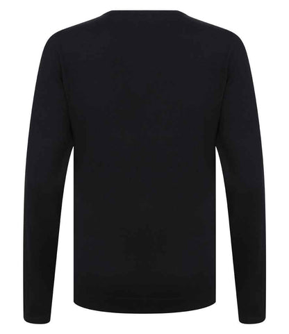 Henbury Ladies Lightweight Cotton Acrylic V Neck Sweater