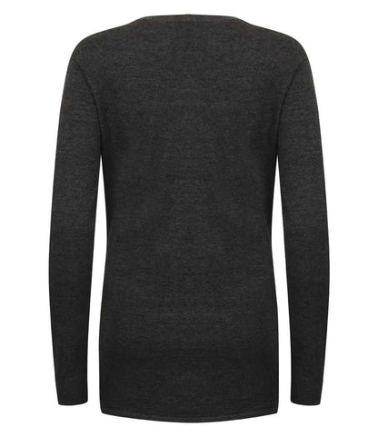 Henbury Ladies Cotton Acrylic V Neck Cardigan