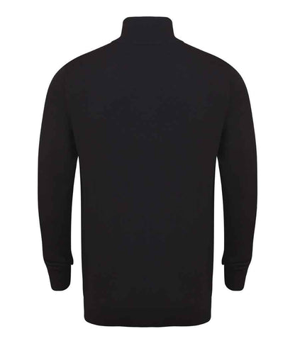 Henbury Zip Neck Sweater