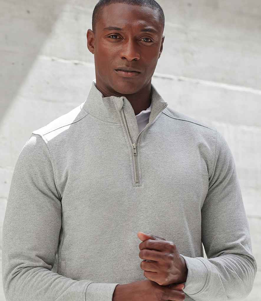 Henbury Henbury Unisex Sustainable 1/4 Zip Sweatshirt Heather Grey