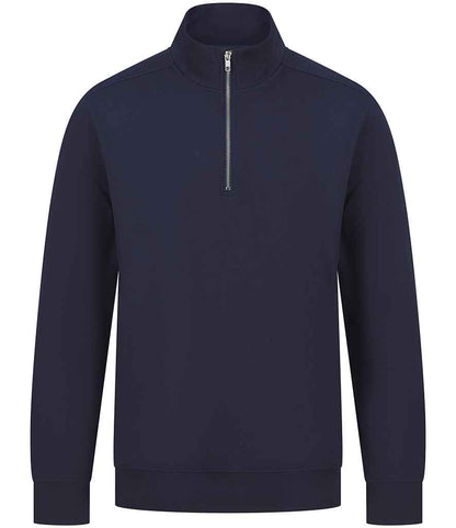 Henbury Henbury Unisex Sustainable 1/4 Zip Sweatshirt Navy