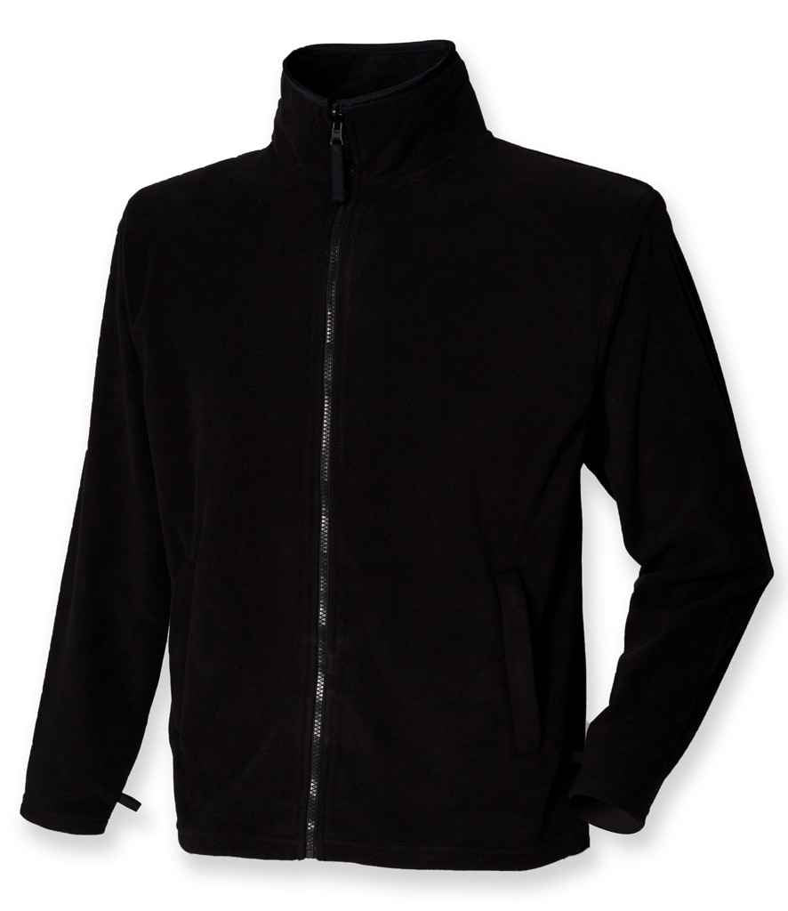 Henbury Micro Fleece Jacket in Black
