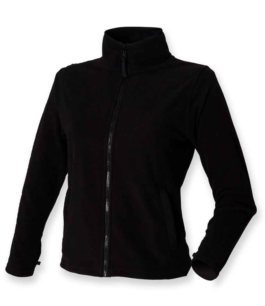 Henbury Henbury Ladies Micro Fleece Jacket Black