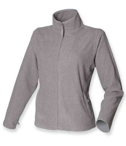 Henbury Henbury Ladies Micro Fleece Jacket Heather Grey