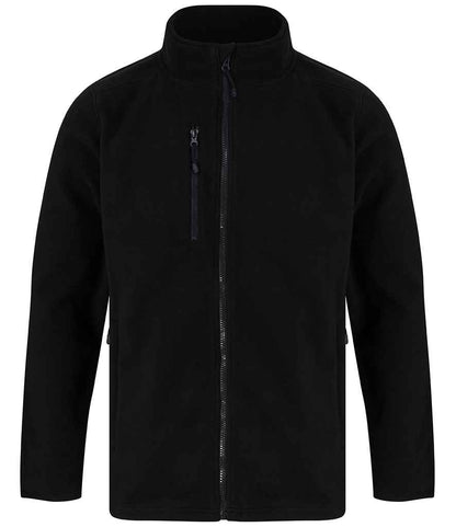 Henbury Recycled Polyester Micro Fleece Jacket in Black