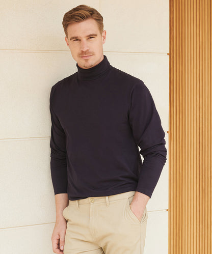 Henbury Long sleeve roll neck top Black