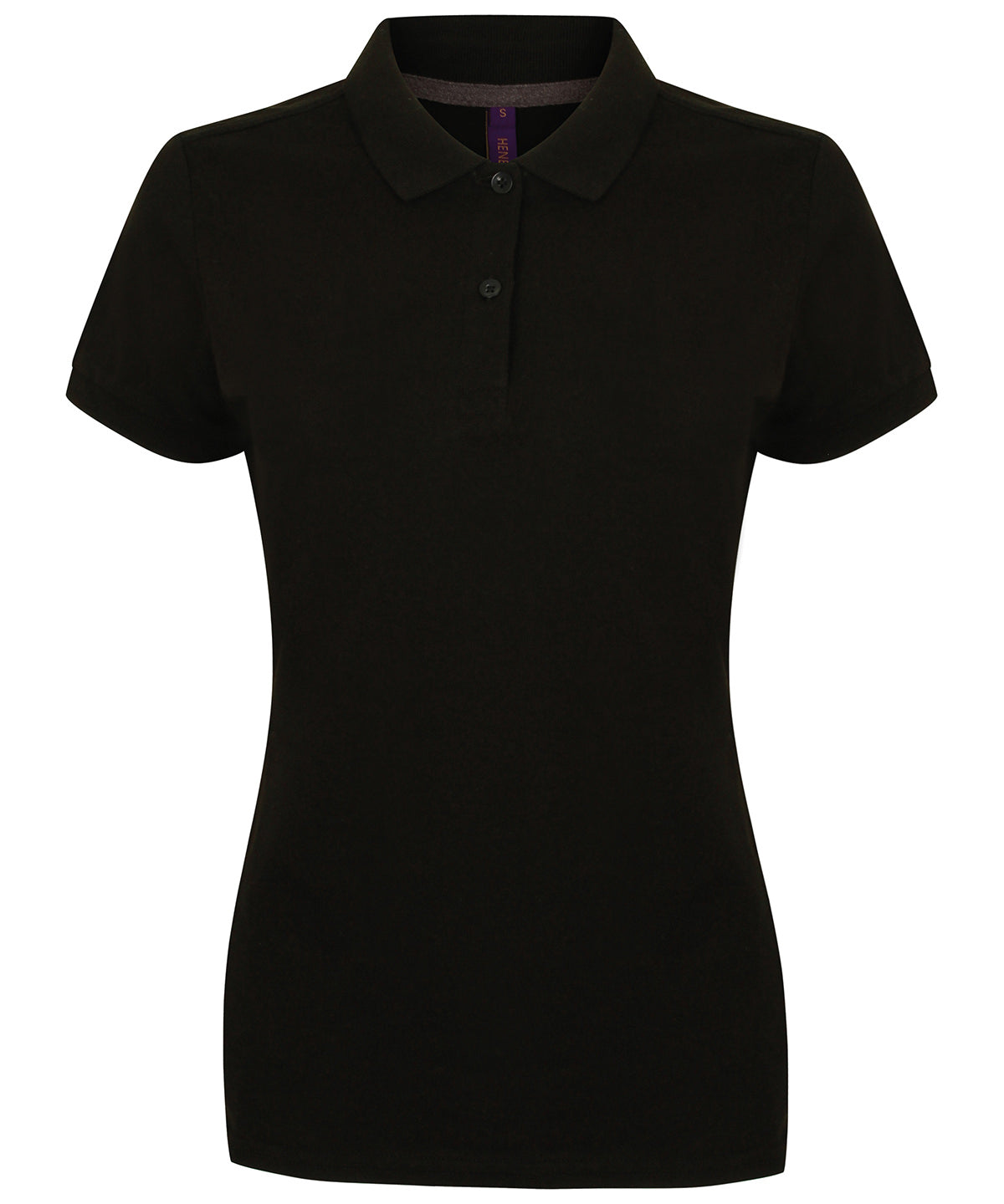 Henbury Women's micro-fine piqué polo shirt Black