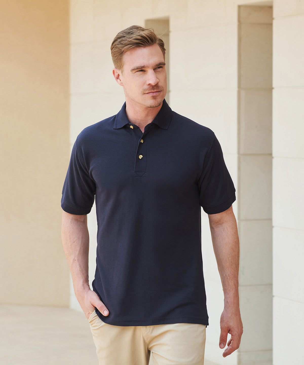 Henbury Ultimate 65/35 polo shirt Black
