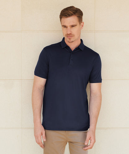 Henbury Stretch polo shirt with wicking finish (slim fit) Black*