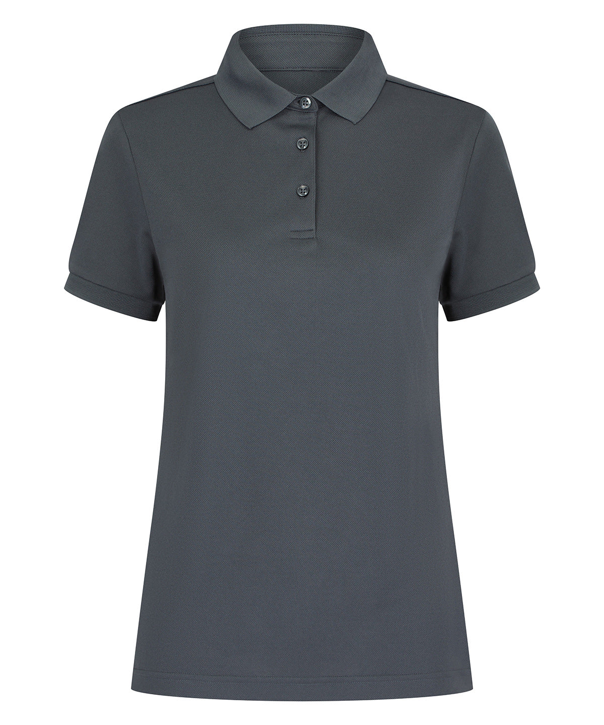 Henbury Women’s recycled polyester polo shirt Charcoal Grey