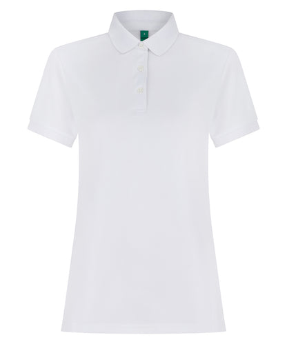 Henbury Women’s recycled polyester polo shirt White