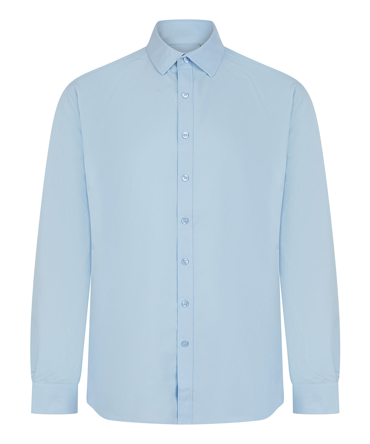 Henbury Long sleeve ‘cotton-feel’ Coolplus® shirt Light Blue