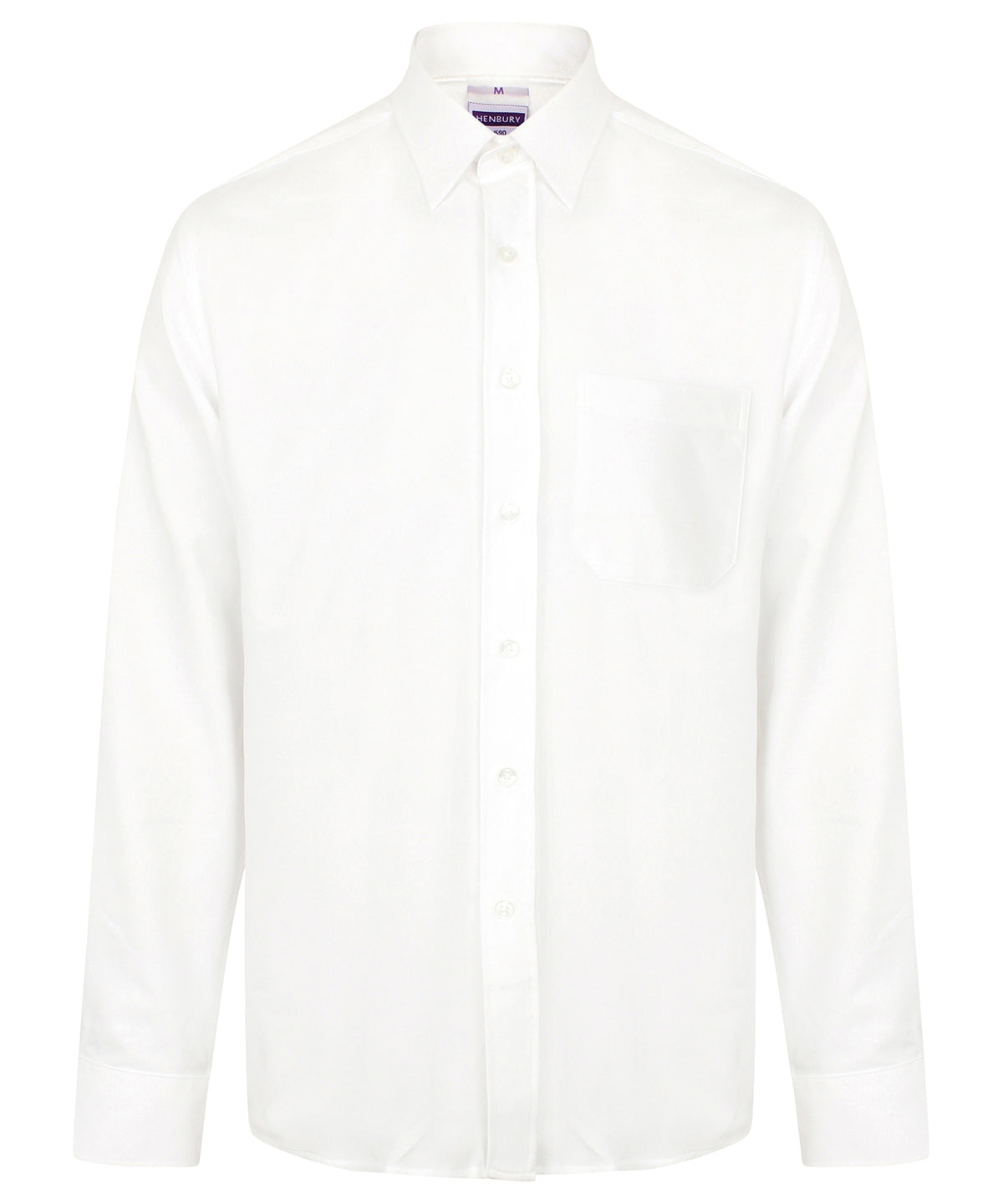 Henbury Wicking antibacterial long sleeve shirt White