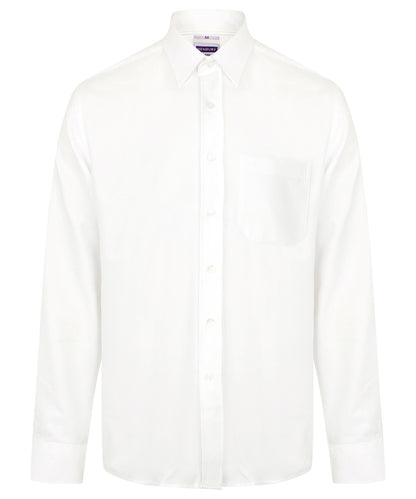 Henbury Wicking antibacterial long sleeve shirt White