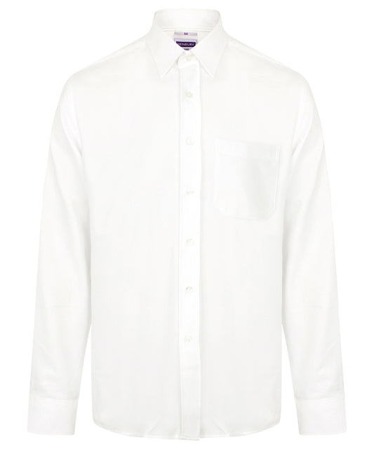 Henbury Wicking antibacterial long sleeve shirt White