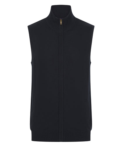 Henbury Sleeveless zip-through jumper Navy