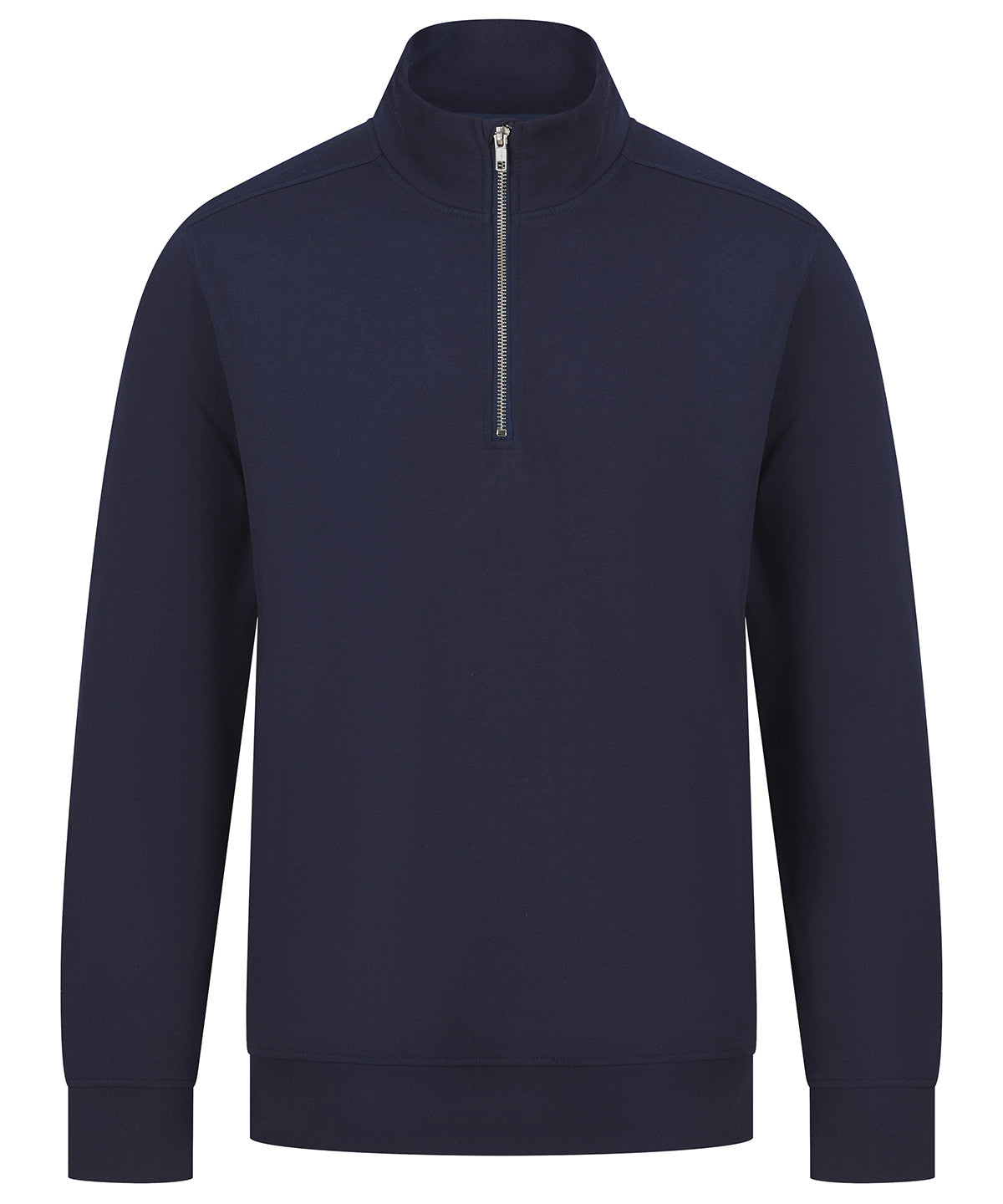 Henbury Unisex sustainable ¼-zip sweatshirt Navy