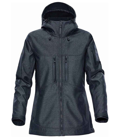 Stormtech Ladies Epsilon 2 Hooded Soft Shell Jacket in Charcoal Twill