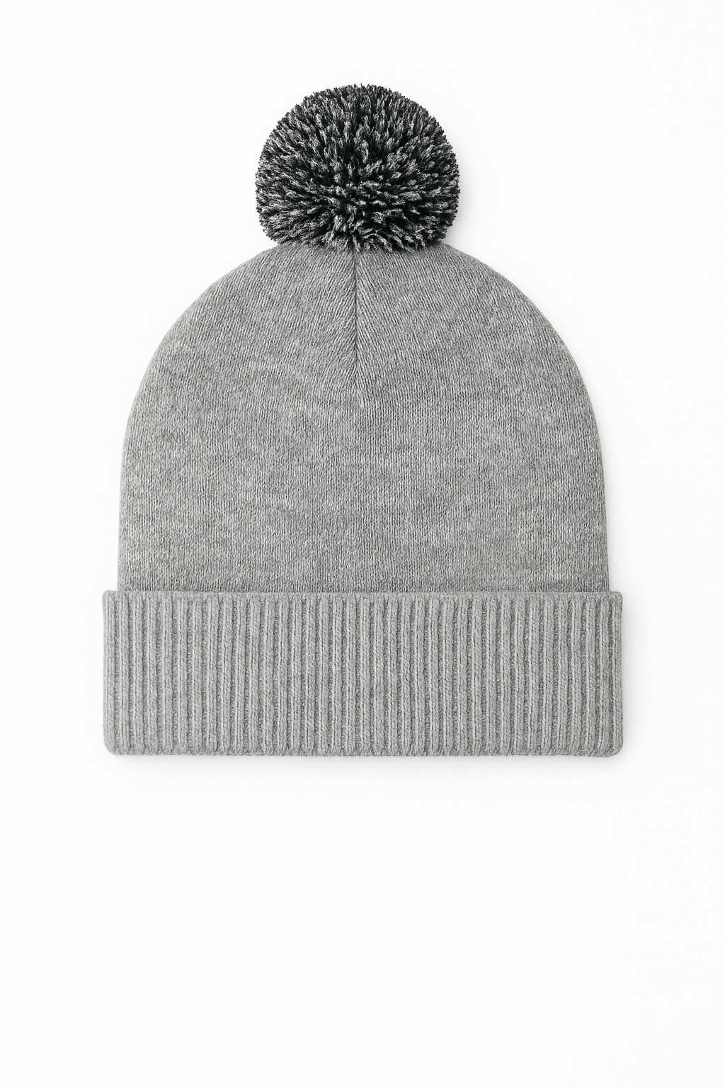 Uneek Pom Pom Beanie Heather Grey/Black
