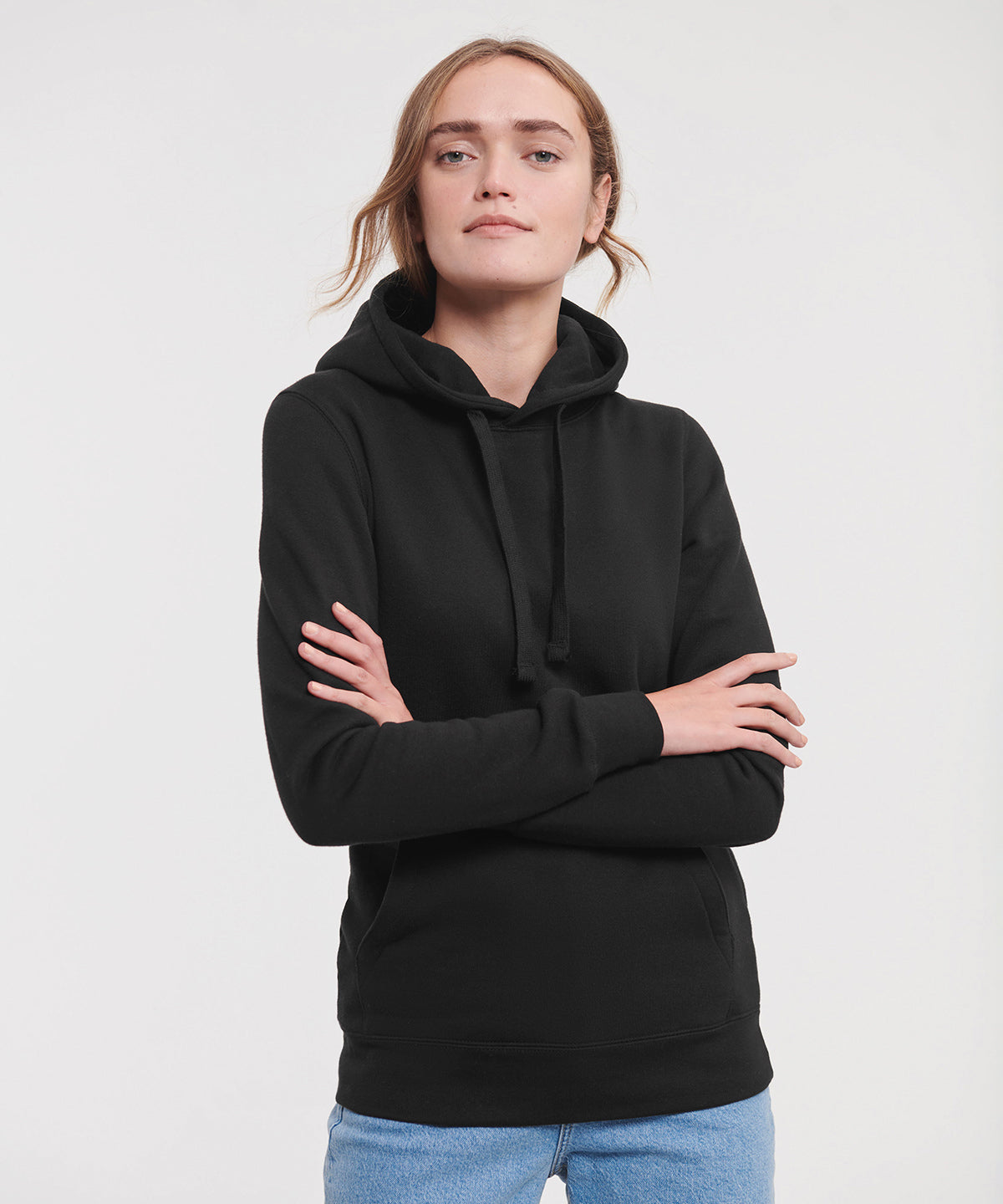Russell Women's authentic hooded sweatshirt Black*