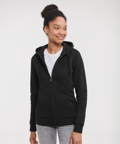 Russell Women's authentic zipped hooded sweatshirt Black*