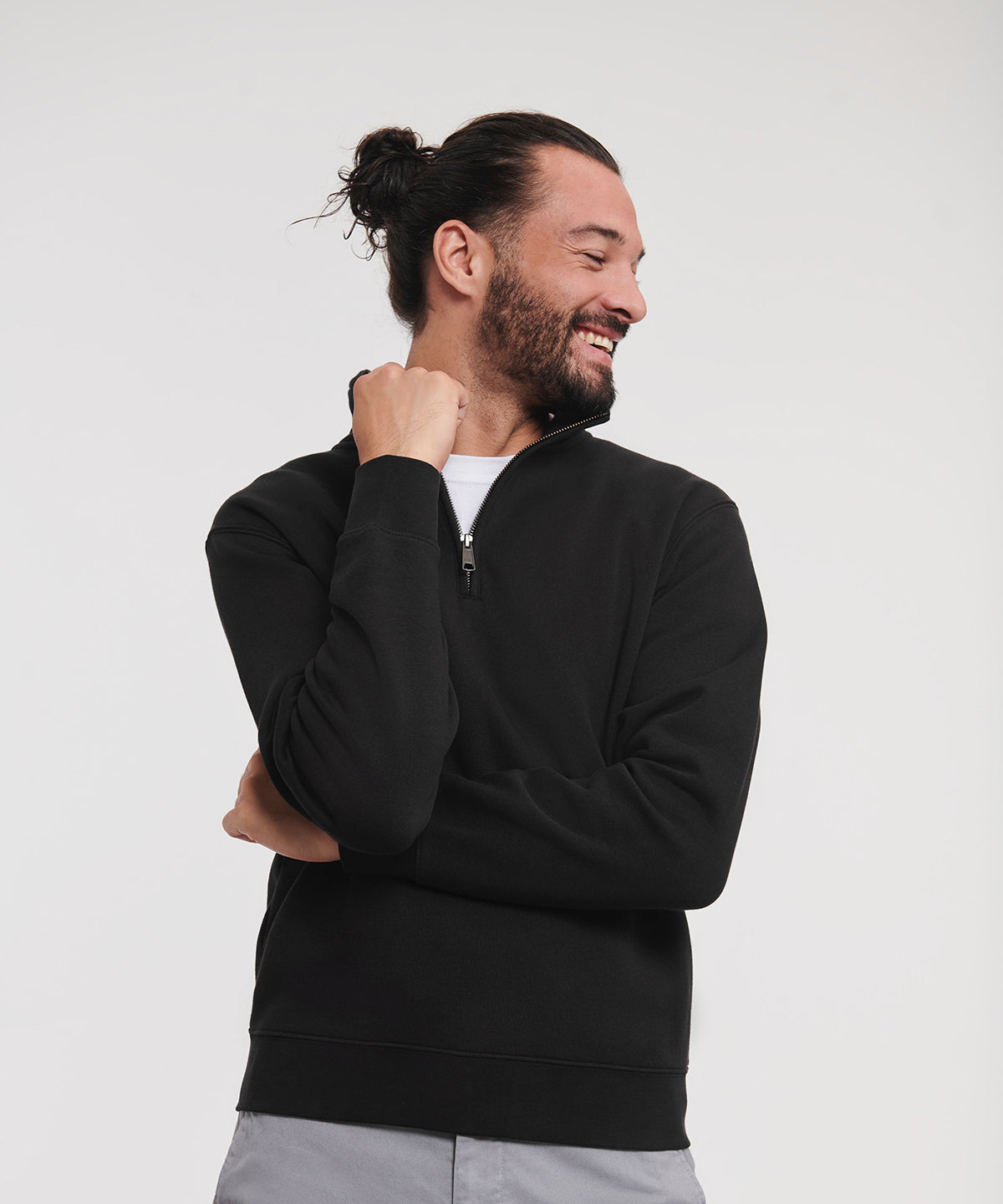 Russell Authentic ¼ zip sweatshirt Black