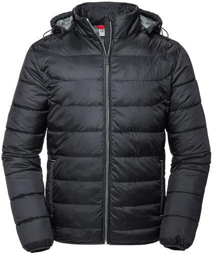 Russell Hooded Nano jacket Black