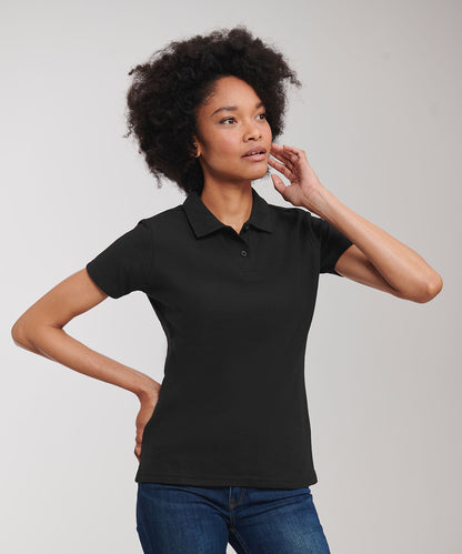 Russell Women's classic polycotton polo Black