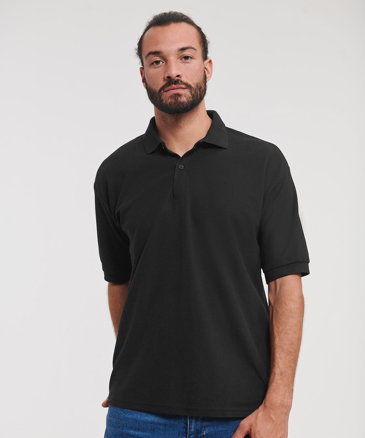 Russell Classic polycotton polo Black*†