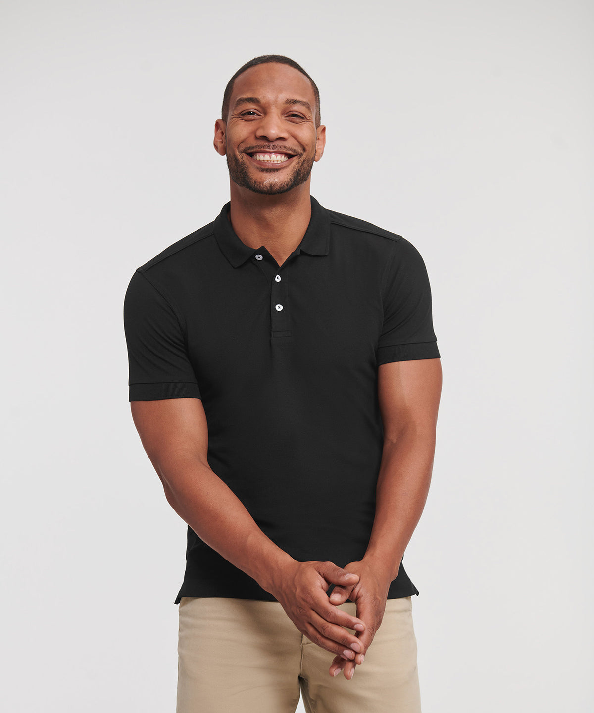 Russell Stretch polo Azure Blue