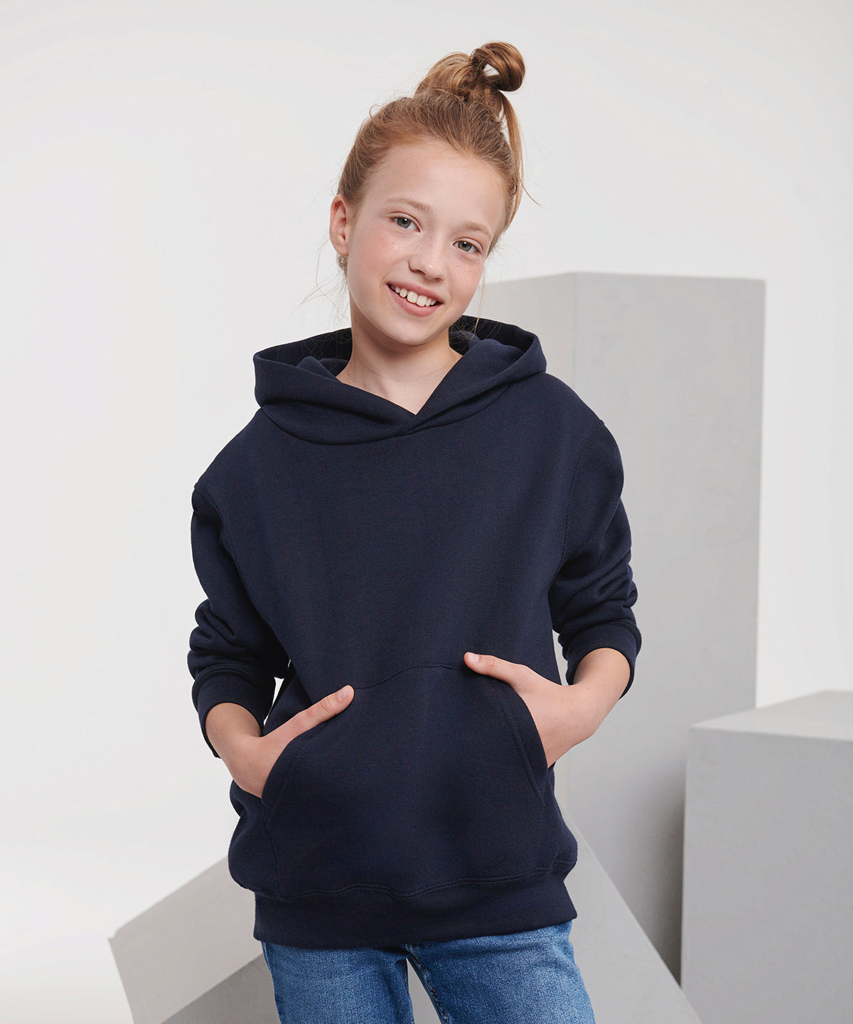 Russell Kids hooded sweatshirt Black