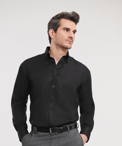 Russell Long sleeve ultimate non-iron shirt Black