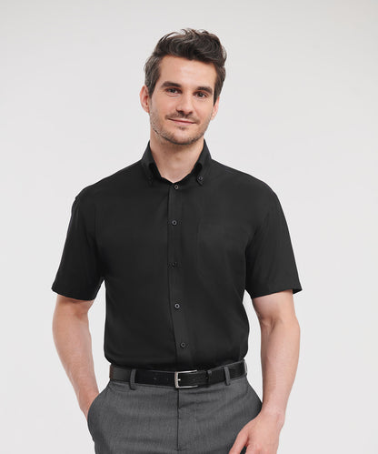 Russell Short sleeve ultimate non-iron shirt Black