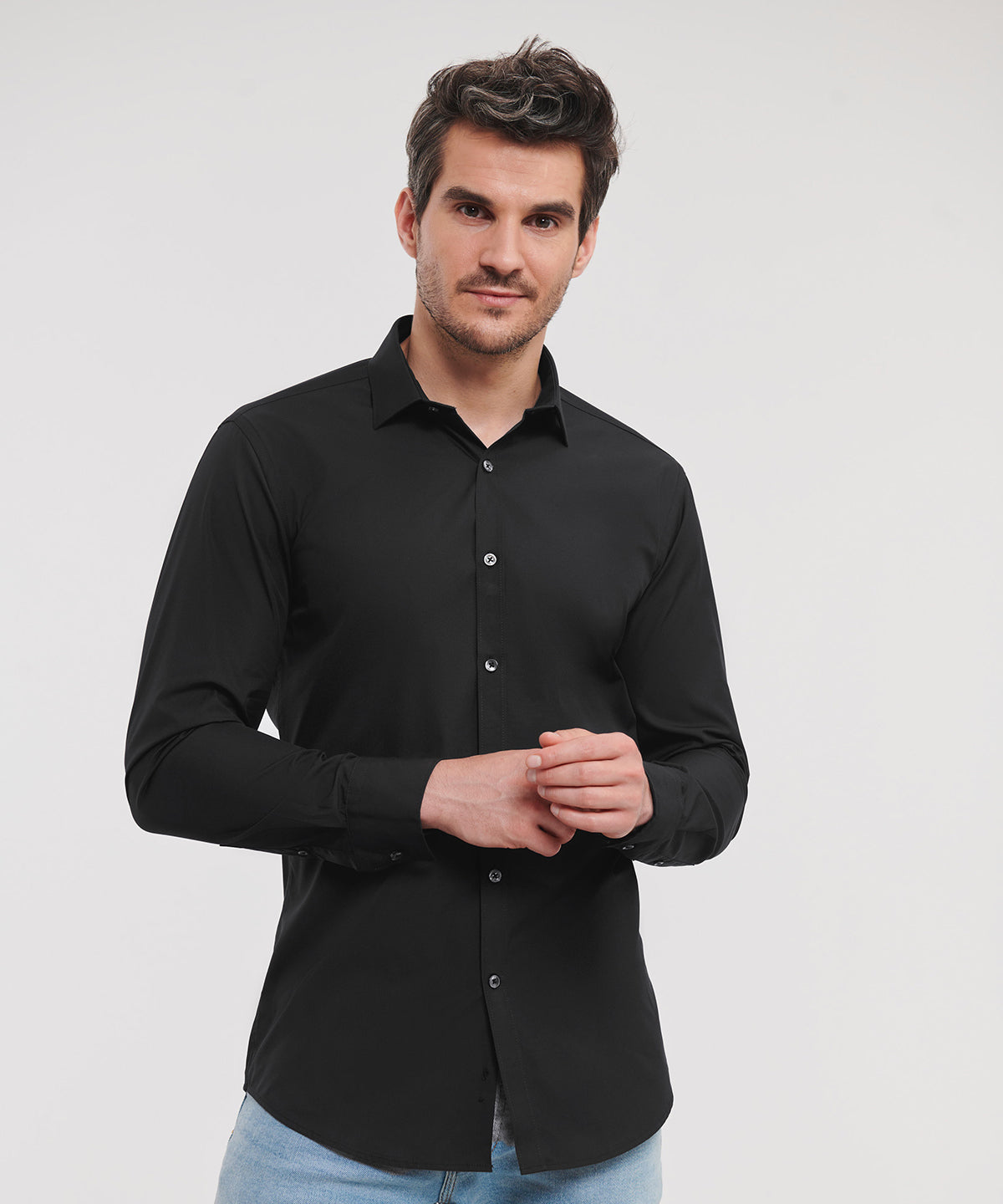 Russell Long sleeve ultimate stretch shirt Black