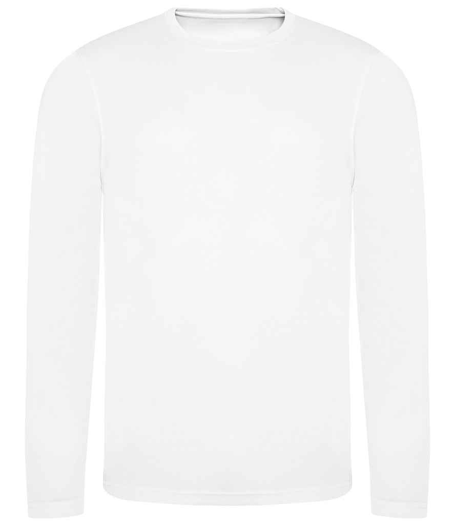 Just Cool AWDis Cool Long Sleeve Wicking T-Shirt Arctic White