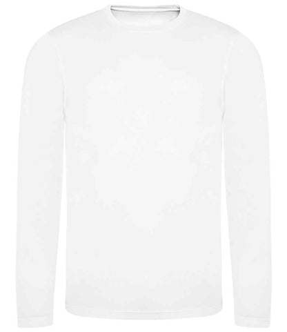 Just Cool AWDis Cool Long Sleeve Wicking T-Shirt Arctic White