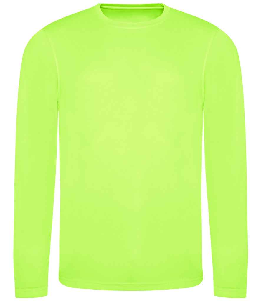 Just Cool AWDis Cool Long Sleeve Wicking T-Shirt Electric Green