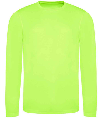 Just Cool AWDis Cool Long Sleeve Wicking T-Shirt Electric Green