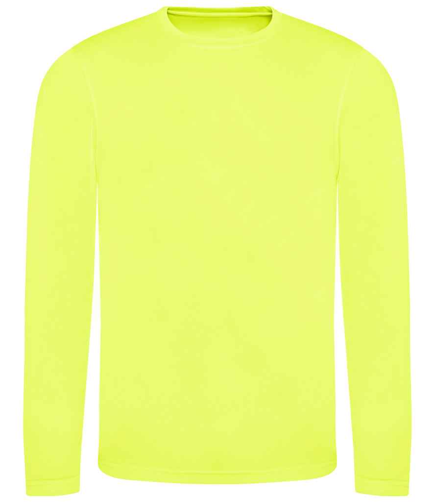 Just Cool AWDis Cool Long Sleeve Wicking T-Shirt Electric Yellow