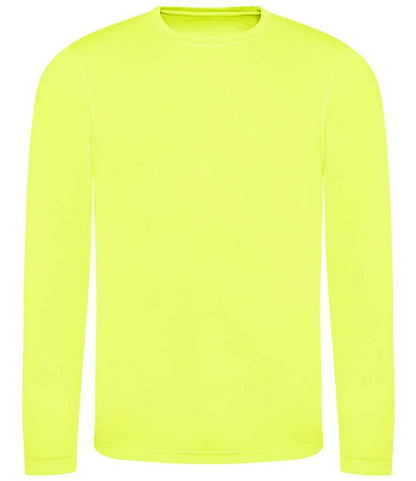 Just Cool AWDis Cool Long Sleeve Wicking T-Shirt Electric Yellow