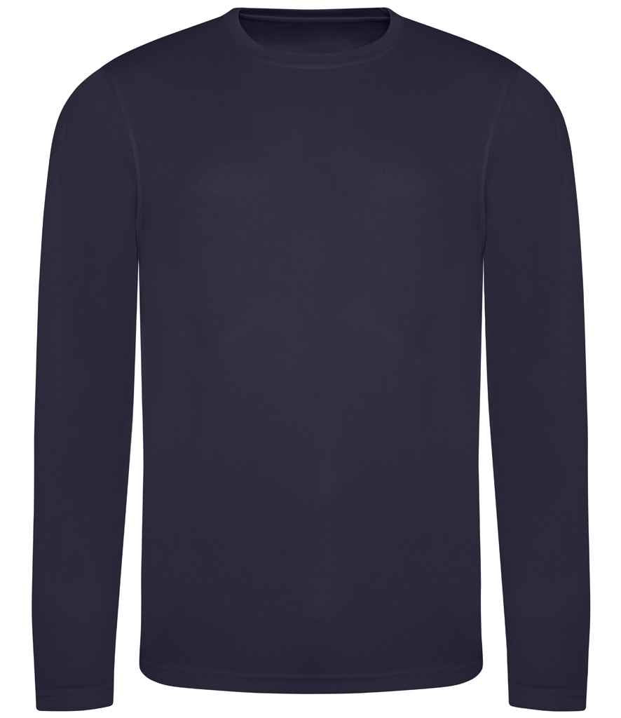 Just Cool AWDis Cool Long Sleeve Wicking T-Shirt French Navy